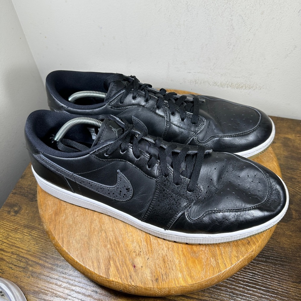 Jordan 1 Low Golf Triple Black Gum Shoes Mens 16 DD9315-005 Leather Sneakers